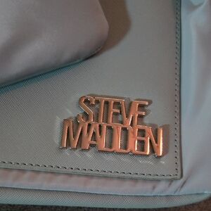 Steve Madden Bluish Gray FULL SIZED Backpack with Pouch